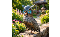 Figurine Decorative Statue Handcrafted Metal Bird Sculpture for Homeowners, Porch