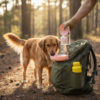 Portable Pet Water Bottle and Feeder for Dogs, Outdoor Travel Drink Dispenser