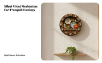 Silent Quartz Movement Kitchen Themed Wall Clock Non-Ticking Round Wooden Wall Clock Creative Design for Living Room, Home Bar