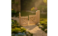 Wooden Dollhouse Gate Hinged Miniature Wooden Gate Mini Fence for Crafters