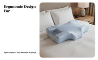 Memory Foam Side Sleeper Pillow Skin-Friendly Cover Cervical Support Pillow Breathable for Adults, Back Sleepers, Sleeping, Resting, Bedroom