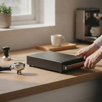 Coffee Grounds Drawer Knocks Box Drawer Vented Coffee Grounds Container with Handle for Baristas