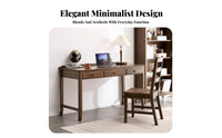 USA-inspired & design Writing Desk with Drawer Minimalist Design Computer Desk with Drawers Sturdy frame Office Furniture adaptable for Home Workers, Students, Professionals, Bedroom