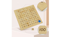Hundred Board Educational Number Board Numbered Counting Toy with Storage Box for Homeschoolers, Teachers, Homeschool