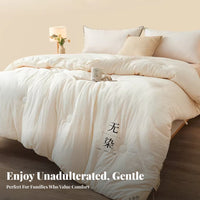Soybean Fiber Quilt Moisture-Wicking Soybean Protein Filled Comforter for Adults