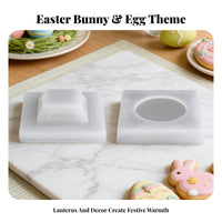 Easter Lantern Cast Easy to De Cast Epoxy Resin Lantern Casting Reusable for Crafters, Holiday Decorators, Night Light, Home Decoration