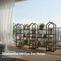Floor-Standing Multi-Level Planter Stand Artistic Design Tree-Shaped Pot Stand Space-Saving Flower Rack Stable Construction for Gardeners, Homeowners, Apartment Dwellers, Balcony, Living Room, Bedroom, Office