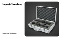 Aluminum Audio Device Travel Case Portable Wireless Audio Device Carrying Case Aluminum Briefcase Shock Absorbing for Stage