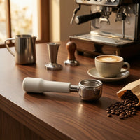 Easy to Clean 58mm Bottomless Portafilter Detachable Double Ear Espresso Handle for Baristas