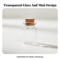 Gold Bean Storage Bottle Miniature Size Mini Glass Bottle with Cork Small Transparent Vial Creative Savings System