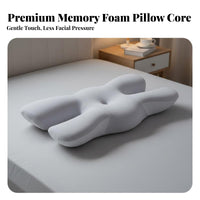Skin-Friendly Textile Butterfly Shaped Memory Foam Pillow Machine Washable Cover Butterfly Shaped Pillow Reversible Design for Women