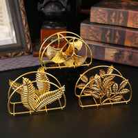 Gold Metal Semi-Circular Napkin Holder