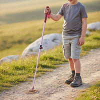 Ultralight Pink Carbon Fiber Trekking Pole Lightweight Kids Hiking Poles Portable Children Trekking Poles Ergonomic Grip