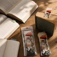 30-Pack Japanese Cat Bookmark Set with Blessing Messages