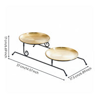Decorative Multi-Tier Serving Stand Modern Design Tiered Dessert Server Space-Saving for Party Hosts, Afternoon Tea, Reception Desk, Parties
