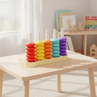 Child-Centered Caterpillar Stacking Toy Early Learning Stacking Toy with Spiral Posts Fine-Motor Colorful for Tabletop Activity