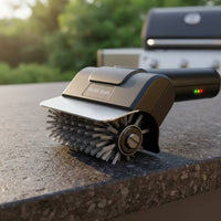 Cordless Electric Grill Brush with Replacement Heads Long-Lasting Electric Grill Brush Heat-Resistant Stainless Steel for Backyard Grilling