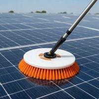 Round Solar Panel Cleaning Brush Head High-Density Solar Brush Head Soft Lightweight for Homeowners