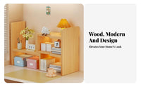 Extendable Desktop Shelf Simple Installation Adjustable Two-Piece Shelf