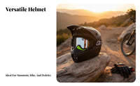 Downhill Mountain Bike Helmet DOT Certified Downhill Bike Helmet Removable Visor Guarding Gear for Teens, Kids, Rough Terrain Riding