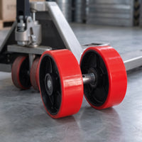 Polyurethane Wheel Assembly Heavy-Duty Pallet Truck Wheel with Bearings Smooth-Rolling Roller for Factories