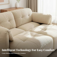cushioned Sofa cumulusLike Comfort plush Floor Lounger Electric Reclining Living Room Furniture for Adults, pairs, Apartment, Home Theater, Small Spaces