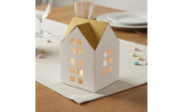 10 Pieces House Shaped Gift Boxes DIY Assembly Cardboard House Favor Boxes for Wedding