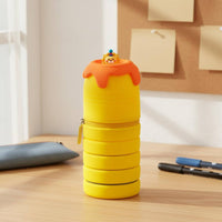 Expandable up Silicone Pencil Case Portable Retractable   Telescopic Stationery Holder for Students, School