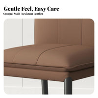 Light Luxury Design Upholstered High-Back Chair Ergonomic Backrest Upholstered Armless Side Chair Easy to Clean Kitchen Seat Stain-Resistant for Homeowners, Design Enthusiasts, Restaurant Owners, Dining Room, Home Office