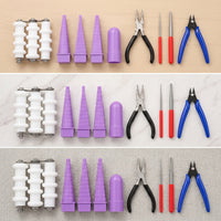 AllAll-in-1 Jewelry Making Tool Kit Stepped Wire Wrapping Kit with Pliers Precision Wire Looping Tool Set Multi-Function for Crafters, Beginners, Crafting