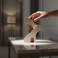 Geometric Ornament Architectural Desktop Ornament Artistic Statuary Sculpture for Coffee Table