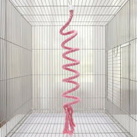Parrot Climbing Toy Spiral Rope, 150cm Bird Perch and Parrot Perch, Cage Hanging Climbing Toy for Parakeet Cockatiel and African Grey
