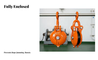Rotating Hook Pulley Single Sheave Robust Metal Pulley Sturdy-duty Construction 360-degree Rotating Hook Prevents Rope Tangling Suitable for Rigging Vehicle Recovery Commercial Lifting Nautical Projects