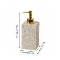 3 Pieces Hotel Design Stone Texture Bathroom Set Waterproof Liquid Soap Dispenser Giftable for Washbasin