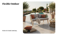 Woven Daybed and Chair Set Nordic Design Wicker Armchair and Table Set sophisticated appearance Outdoor Furniture for Designers, Families, Villa, Patio, Balcony