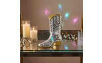 Reflective Tiles Disco Style Boot Ornament Sparkling Disco Boot Ornament Glossy Finish
