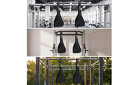 2 Pieces Heavy Duty Bodyweight Hanging Straps with Padded Arm Supports Comfortable Hanging Ab Straps with Metal Carabiner Sturdy Fitness Equipment Tear-Resistant for Home Gym