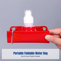 Foldable Hydration Water Bag, Soft Leakproof, For Outdoor, Cycling, Events