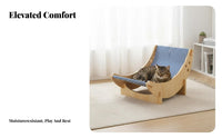 year-round Use Elevated Pet suspended bed Rocking Design Elevated Plush Pet Bed Breathable pet Furniture Sturdy Frame for felines, Small Dogs, Puppies, Indoors, Balcony, Living Room, Bedroom