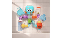 Clear Pipeline Toy with Water-Wheel Colorful Modular Bath Pipeline Safe DIY Water Pipe System Hands-on for Preschoolers