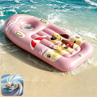 Portable Inflatable Kickboard with Pump Thickened Swim Buoyant Board with Handles Widened for Children, Toddlers, Swimming Pool, Beach