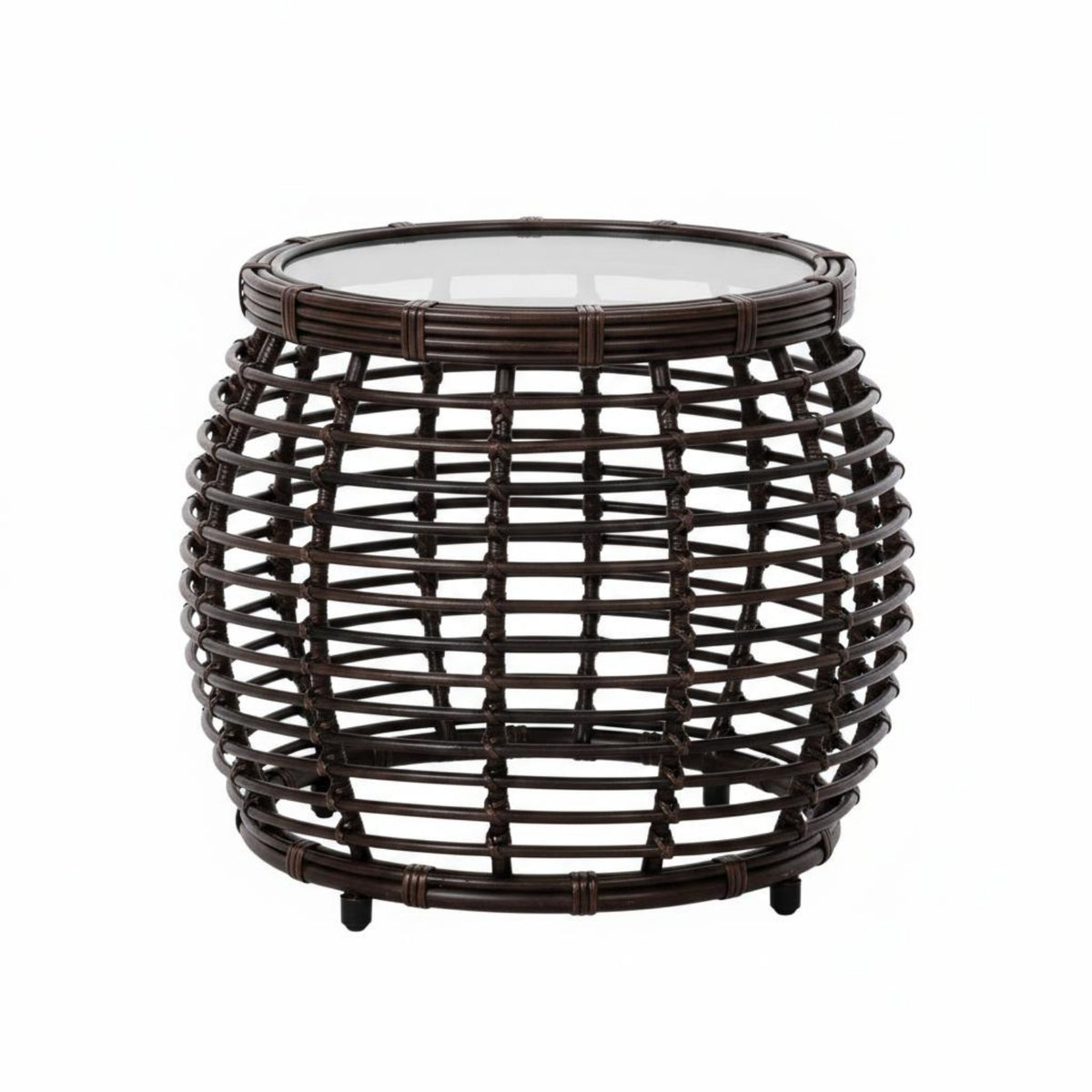 3 Pieces Rattan Table and Chairs Set Balcony Friendly Garden Furniture