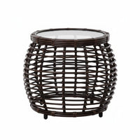 3 Pieces Rattan Table and Chairs Set Balcony Friendly Garden Furniture