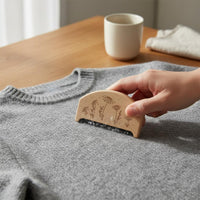3 Pieces Compact Beech Wood Textile Comb Portable Sweater Comb Lightweight Manual Textile Defuzzer Long-Lasting for Travel
