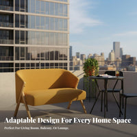 3 Pieces Nordic Design Two Armchairs and a Side Table space-saving Conversation Set Minimalist Aesthetic Indoor Furniture Leisure Seating for Apartment Dwellers, Hotel Managers, Living Room, Small Spaces, Balcony, Reception Area