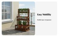 Indoor & Outdoor Use Multi-Tier plant Ladder Freestanding three-tier Ladder upright-areasaving Plant Stand Sturdy long-lasting for Gardeners, Apartment Dwellers, homeowners, Balcony, Living Room, Patio, Bedroom
