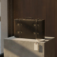 Vintage Design Suitcase Alloy Buckles Vintage Luggage Trunk Retro Wooden Storage Box Multi-Functional Antique Suitcase Box