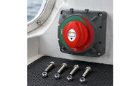 2-Position Battery Disconnect Switch with Mounting Hardware Rotary Battery Switch Square Electrical Component Easy Installation for Boat, RV, Truck, Car