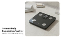 Smart Body Composition Scale High Precision Sensors Electronic Body Composition Measuring Device Smartphone Mobile Connectivity with Re Power