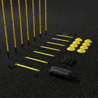 Versatile Agility Ladder Set Portable Soccer Training Equipment Adjustable Metal Stakes Sturdy for Athletes, Coaches
